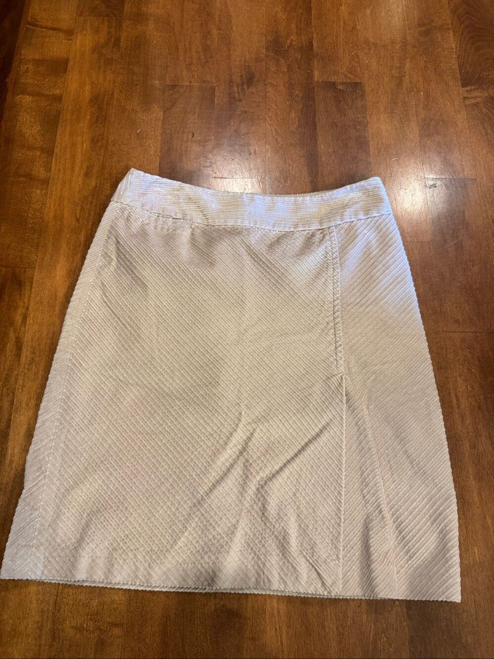 Ann Taylor Women’s Size 8 Beige Corduroy A-Line Knee Length Skirt